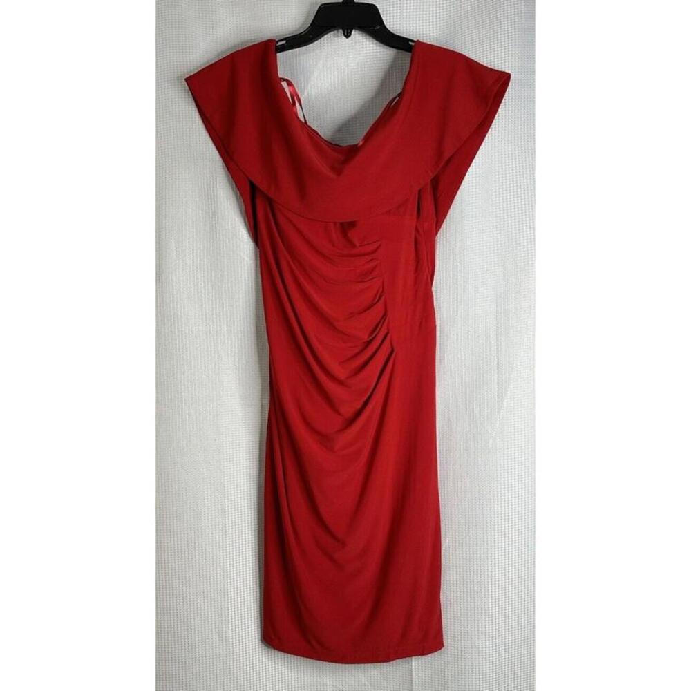NWT Xscape Style 295X Womens Off Shoulder Red Gown Dress Lined Size 14